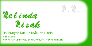 melinda misak business card